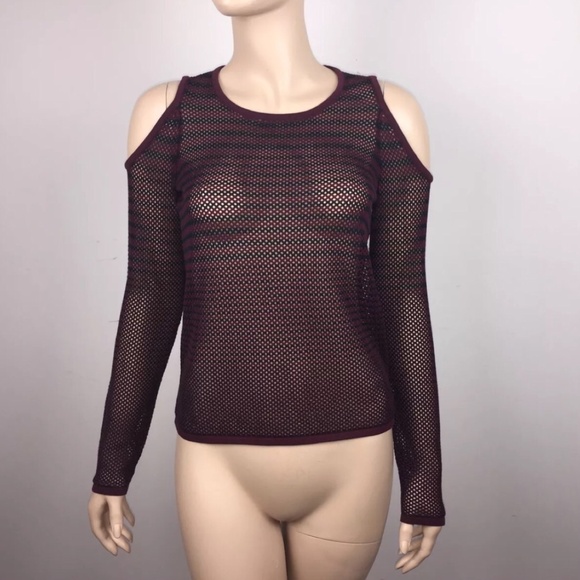 Rag & Bone S Brenna Striped Mesh Sweater LS NWT - Picture 2 of 8